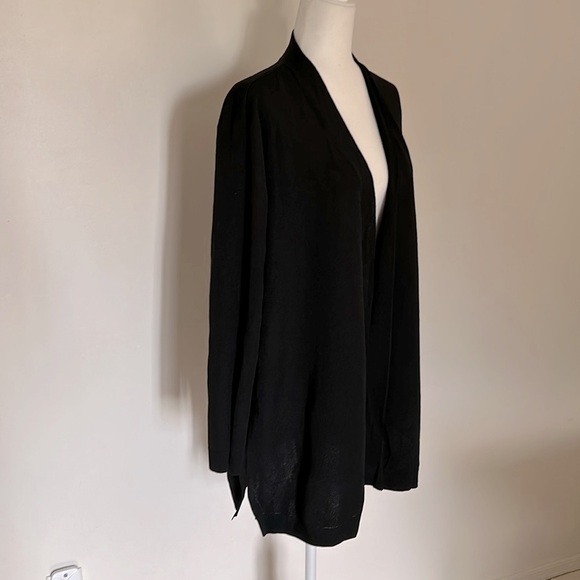 NWT Jones New York Icon Black Open Front Cardigan - Picture 8 of 11